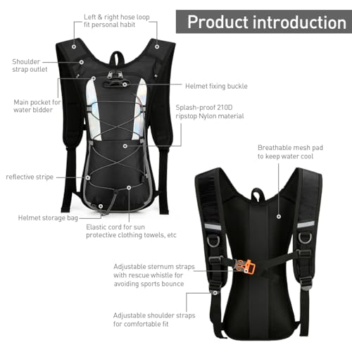 GUSTAVE Ultra Lightweight Waterproof Hydration Bag for Bikers - Slim Trail Running & Riding Backpack with Reflective Straps for Hiking, Marathon, and Outdoor Adventures GUSTAVE Ultra Lightweight Waterproof Hydration Bag for Bikers - Slim Trail Running & Riding Backpack with Reflective Straps for Hiking, Marathon, and Outdoor Adventures